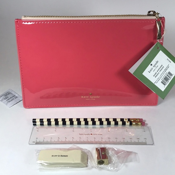 NWT Kate Spade Same Mistakes Pencil Pouch complete - Picture 2 of 8